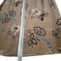 Skirt Summer Size Shaped = 52 Silk Blend Brown Floral Dedication Elegant