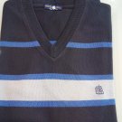 Pullover Man V Neck Cotton Blend Blue XXXL Striped White Sails Spring Classic