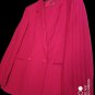 Set Trousers Winter Woman Two Pieces Red Wool Double Chest Tweed 42 44
