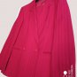 Set Trousers Winter Woman Two Pieces Red Wool Double Chest Tweed 42 44
