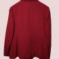 Set Trousers Winter Woman Two Pieces Red Wool Double Chest Tweed 42 44