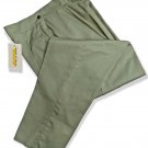 Women's Trousers Summer Pure Cotton Military Green Chino TG 48 High Waist Oltre