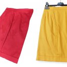 Shorts Woman Red Orange Pure Cotton Summer Diana Gallesi New Occasion Discount