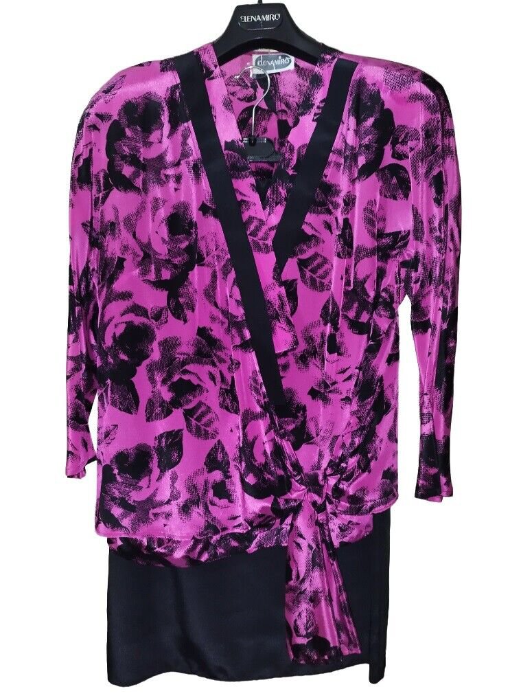 Woman set Summer Classic Elegant Large Loose Shirt+Skirt Flowers Outsize