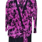 Woman set Summer Classic Elegant Large Loose Shirt+Skirt Flowers Outsize