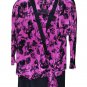 Woman set Summer Classic Elegant Large Loose Shirt+Skirt Flowers Outsize