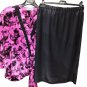 Woman set Summer Classic Elegant Large Loose Shirt+Skirt Flowers Outsize