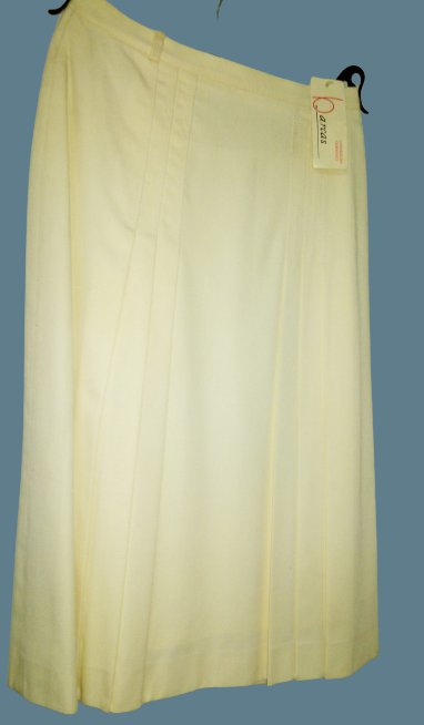Skirt Classical White Cream Size 46 Comfortable Spring Autumn Discount Vintage