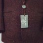 Jacket Tweed Man Pure Wool Various Measures Burgundy Cut Drop 6 Lanificio Biella