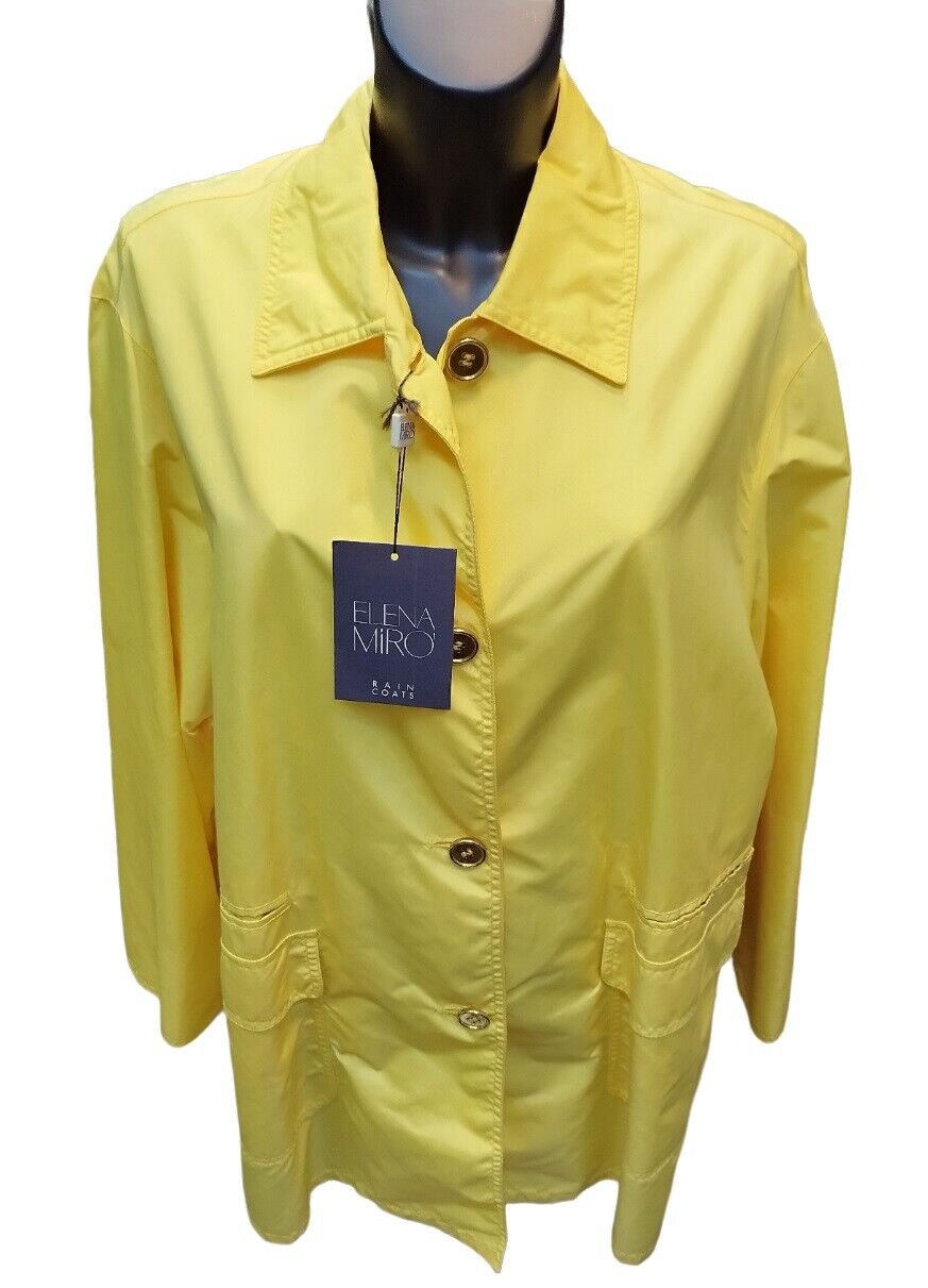 Raincoat Woman Raincoat Light Yellow Comfortable Media Length 39F Elena Mir&Atilde;&sup2;