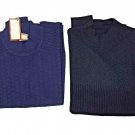 Pullover Spring Man Blue Wool Blend Light Solid Colour M L Accollati Sale