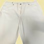 Women's Jeans Cotton Blend White 42 50 52 Leg Wide Made IN Italy Summer Paw Ele