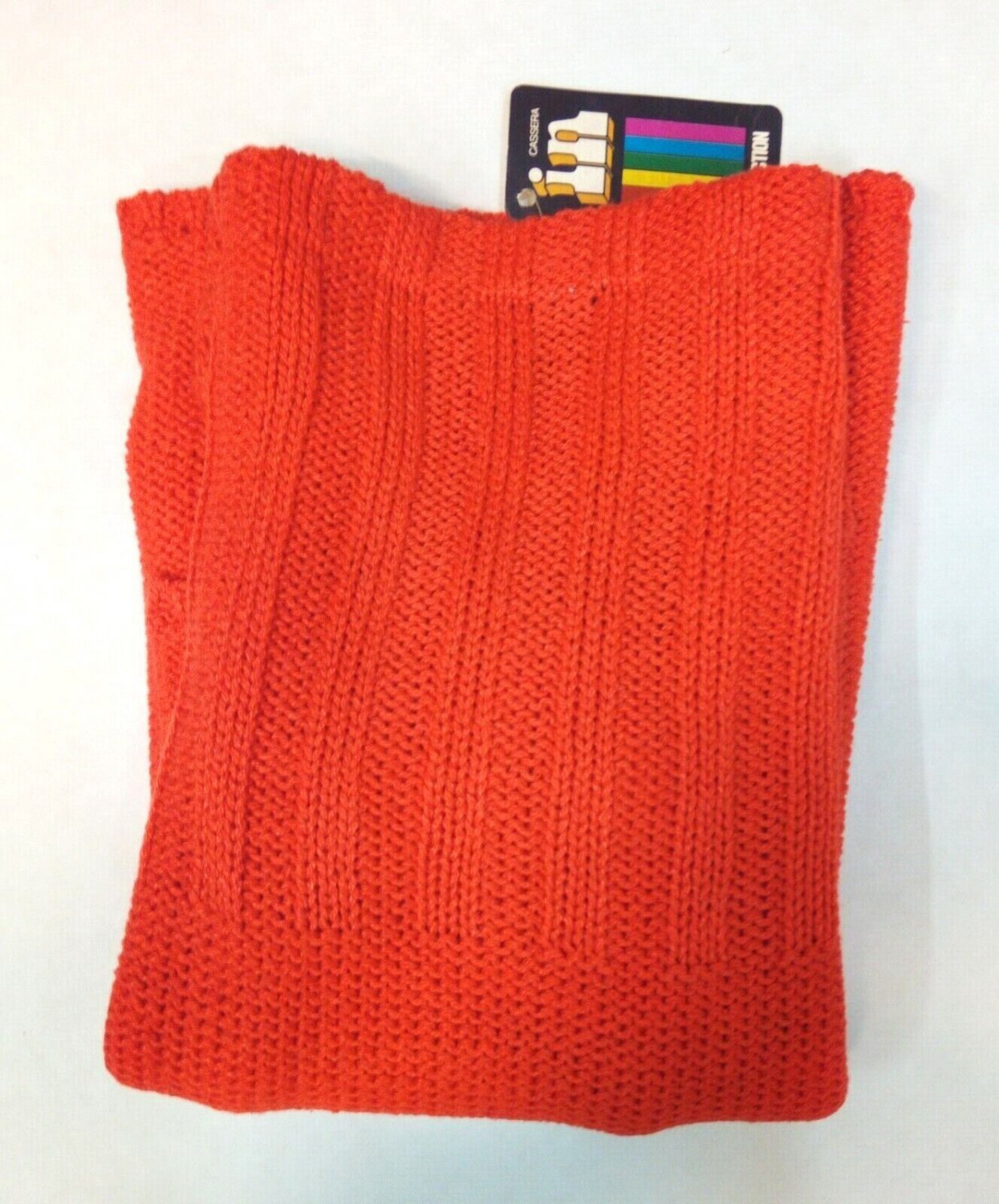Women's Sweater Red Solid Colour Vintage Neck Boat Silk Blend Spring 42-44