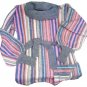 Sweater Woman Vintage Turtleneck Striped Colours Size 2 Ages 70 New Original