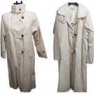 Raincoat Sartorial Woman Cotton Blend Lined Sports Buttons Leather