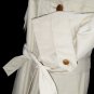 Raincoat Sartorial Woman Cotton Blend Lined Sports Buttons Leather