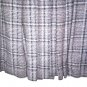 Skirts Woman Winter Wool Warm Tweed Striped Grey Brown 44 46 Folds Buttons