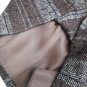 Skirts Woman Winter Wool Warm Tweed Striped Grey Brown 44 46 Folds Buttons