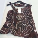 Womens Top Light Short Brown Elegant Viscose Size 42 & 44 Claudia Gil