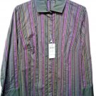 Blouse Woman Cotton Blend Long Sleeve Shaped Striped 47F Luisa Viola New