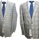 Jacket Man Two Buttons Check 46/48 Monti Classic Light Summer Pieces Unique
