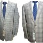 Jacket Man Two Buttons Check 46/48 Monti Classic Light Summer Pieces Unique