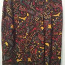 Skirt Fantasy Paisley Size 46 Comfortable Autumn Winter Pure Wool Vintage Brown