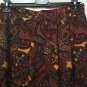 Skirt Fantasy Paisley Size 46 Comfortable Autumn Winter Pure Wool Vintage Brown