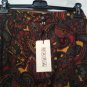 Skirt Fantasy Paisley Size 46 Comfortable Autumn Winter Pure Wool Vintage Brown