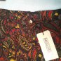 Skirt Fantasy Paisley Size 46 Comfortable Autumn Winter Pure Wool Vintage Brown