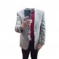Men's Jacket Spring Summer Pure Wool 3 Buttons Grey Check Pied De Poule New