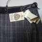 Skirt Springy Pure Wool Lined Size 44 British Style Check Vestebene Grey