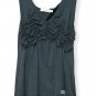 Women Vest Top Black Elegant Viscose Summer Sizes 46 & 48 Worked Mariella Erre