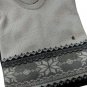 Sweater Pullover Man Grey Blue M Crew-Neck Crystals Snow Christmas Sports New