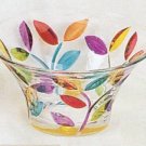 Small Colorful Leaves Murano Glass Decorative Bowl NEW IN BOX