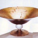 MURANO ITALIAN GOLD FOIL ART GLASS CENTERPIECE BOWL