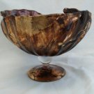 MURANO GOLD LEAF ITALIAN ART GLASS OPEN  FOOTED VASE