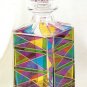 Murano Glass Multicolor Liquor Square Decanter with Stopper NIB