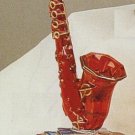 Collectible Italian Murano Art Glass Saxophone Sculpture