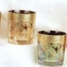 Murano Scotch Glasses Set of 6 Handpainted and Made in Italy Gold Multi