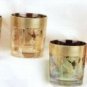 Murano Scotch Glasses Set of 6 Handpainted and Made in Italy Gold Multi