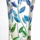 12" Medium Multi-Color Leaves Murano Glass Vase NIB