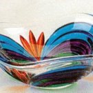 Murano Italian Art Glass Handpainted Multicolor Small Round Bowl