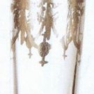 New Murano Highball Glasses Set of 6 Handpainted Made In Italy Silver Clear