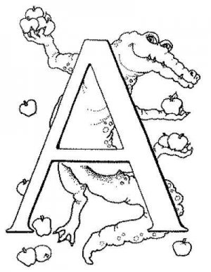 ABCS ALPHABET Printable Coloring eBook on CD | 58 Pages Coloring Sheets Book
