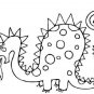 DRAGONS Printable Coloring eBook on CD - 34 Pages Coloring Sheets Book
