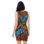 All Over Printed Women Cut and Hand Sewn Made Especially Bodycon Dress Fitted Dresses Sleeveless