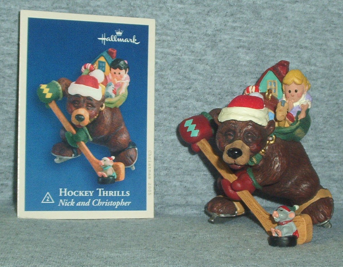Hallmark Keepsake Christmas Ornament 2005 Nick & Christopher Hockey