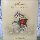 Hallmark Ornament COOL DECADE 2006 Husky Dog Pup Ice Sculpture Red Bird #7