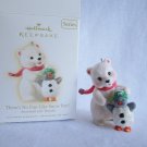 Hallmark Keepsake Christmas Ornament Snowball & Tuxedo 2009 Snow Fun #9 Bear Penguin FB ~st